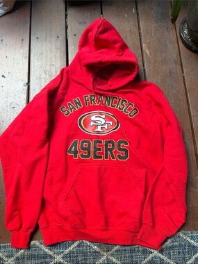 Red 49ers Hooded Sweatshirt